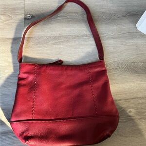 The SAK De Young hobo bag in red leather finish